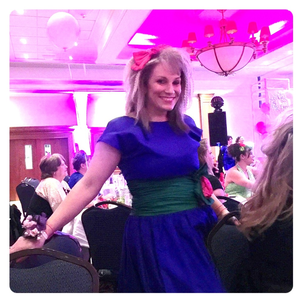 Vintage 80s prom dress